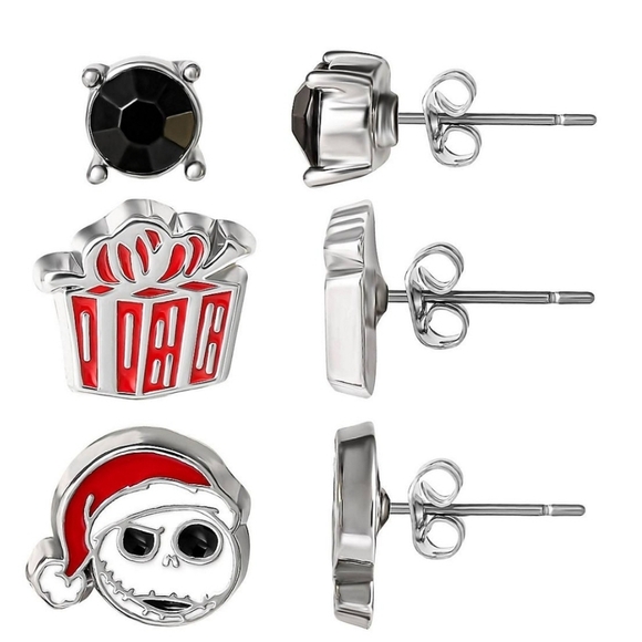 Disney Nightmare Before Christmas Stud Earrings Nwt - Picture 2 of 4